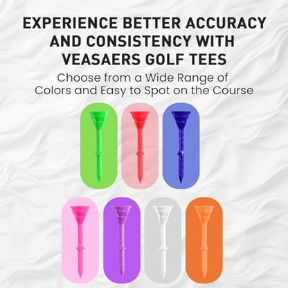 Amy Sport Golf Tees Plastic 3 1/4 inch Upgrade Unbreakable Bulk 30 Pack Reduce Friction Side Spin Durable Stable 83 mm Long Tee for Golfer Practice - color: Purple