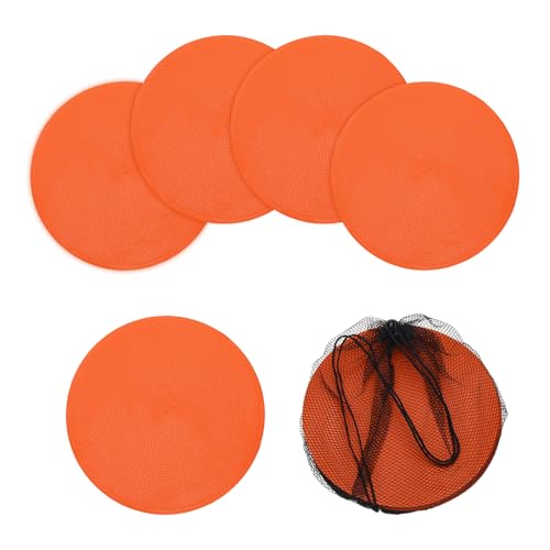 Spot Markers, Poly Spot Marker for Agility Training Floor Dots Non Slip Flat Field Cones for Soccer/Speed Training - color: Orange, size: 23 cm / 9.06 Inch
