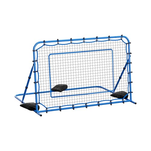 VEVOR Soccer Rebounder Net, Quick-Switch Angle Soccer Goal Rebounder for Control, Passing Practice, Heavy-Duty Iron Frame & PE Net, Easy Setup Ball Training Equipment for Teens&Adults - size: 6x4FT