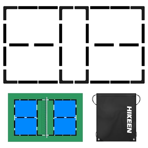 Hikeen Court Lines Marker Kit Anti-Slip and Wind-Resistant Throw Down Markers 28pcs or 84pcs, Pickleball Net Court for Outdoor Indoor Court