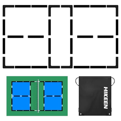 Hikeen Court Lines Marker Kit Anti-Slip and Wind-Resistant Throw Down Markers 28pcs or 84pcs, Pickleball Net Court for Outdoor Indoor Court