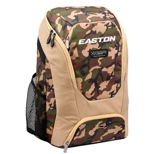 Easton Dugout Backpack Equipment Bag | Baseball & Softball | Multiple Colors - color: Tan / Army Camo