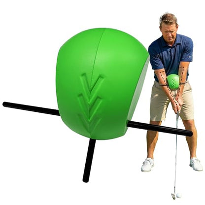 Golf Training Aid Ball - Compression Golf Connection Ball Between Arms - Posture Correction Swing Trainer & Alignment Practice - Helps Train Proper Swing Mechanics & Arm Structure