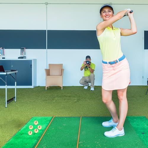 Practice Golf Balls Training Aids Double-Layer Gold Golfing Practice Ball for Indoor and Outdoor Putting Game Training