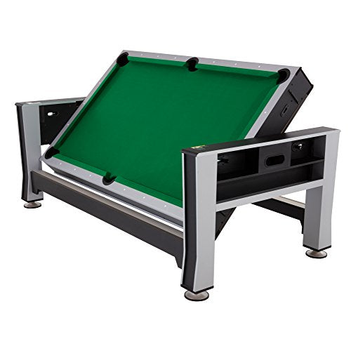 Triumph 3-in-1 Swivel Multi-Game Table – 84" Rotating Game Table with Air Hockey, Billiards & Table Tennis – Complete Accessory Set Included – Space-Saving Family Game Room Entertainment