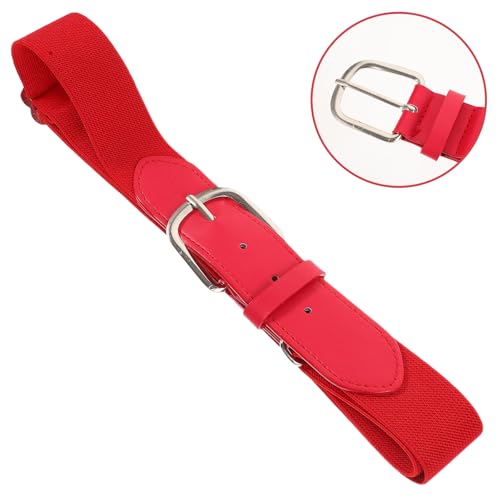 MAGICLULU Youth Baseball Belt Elastic Stretch Red Alloy Waistband Baseball Protective Girdle for Softball and Football Sports