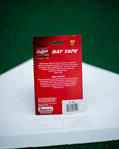 Rawlings | BAT Tape | Baseball/Softball | 3/4" X 30" | Multiple Colors - color: White