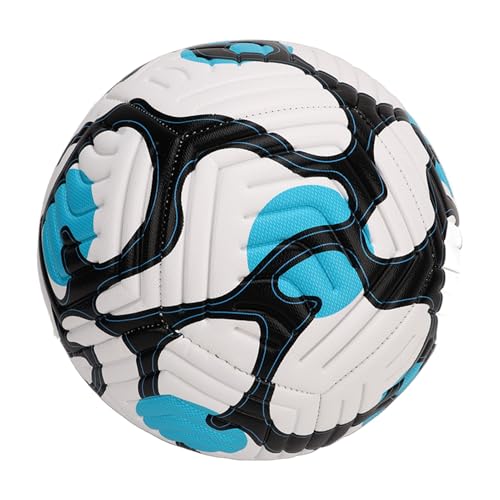 Soccer Indentation Adult Training SoccerStandard English Football for Soccer Games and Practice - ，High Elasticity - color: Blue