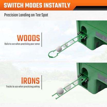 Infrared Automatic Golf Ball Dispenser, Fully Automatic Golf Tee Machine with 5000MAH Battery & Phone Mount, for Driving Range, Indoor Simulators & Outdoor Practice