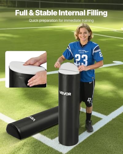VEVOR PVC Step Over Dummy, High-Density Sponge Blocking Pad Equipment, Heavy Duty Tackle Dummies with Handles, Great for Footwork Drills Sports Training Practice - size: 2PC 42*12inch