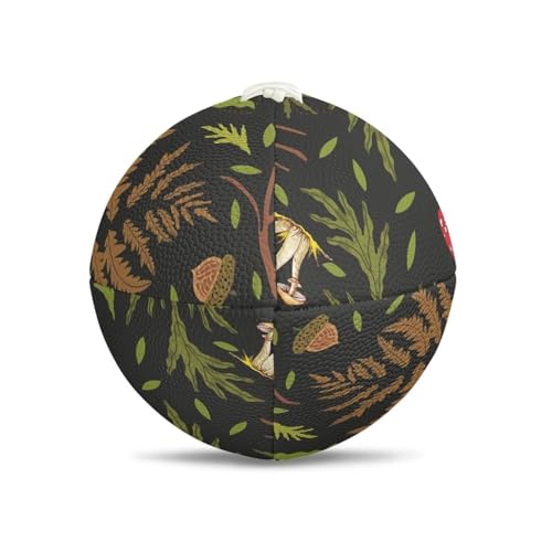 SYtrade Recreational Football Game Footballs PU Composite Leather Footballs for Training Indoor Outdoor - color: Forest Mushroom Nut Green