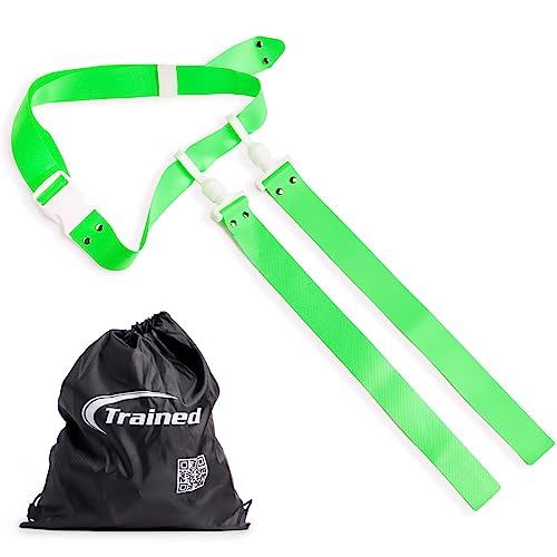 Trained Man Flag Football Belts, Adjustable Flag Football Set for Sports Teams, Training & Competition - color: Green 2 Man Flag Football Set, style: 2 Man Flag Football Sets