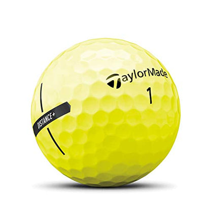 TaylorMade Golf Distance+ Golf Balls - color: Yellow, style: 2021