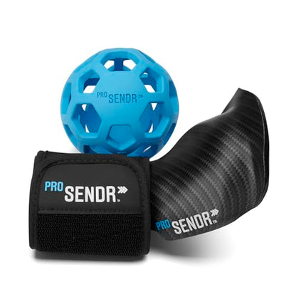 ProSENDR™ Golf Training Aid | Carbon Fiber Wrist Cradle Plus Compression Sphere | Improve Wrist Positions, Slice, Ball Striking | Use for Full Swing, Chipping, Putting