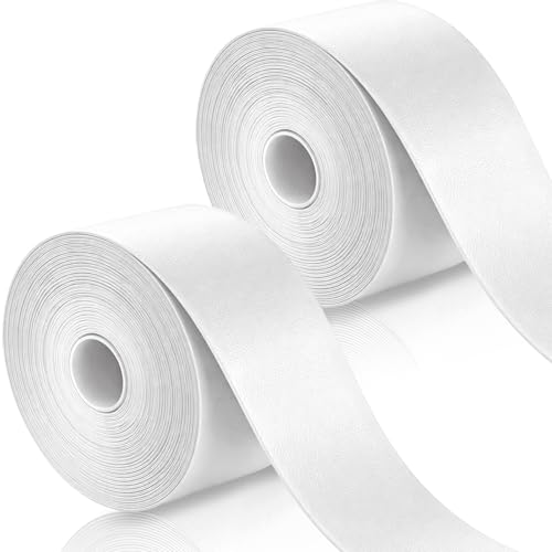 Deekin 2 Pieces Racket Protection Tape Racquet Head Guard for Tennis Practice Racquetball, 16.4' Roll - color: White