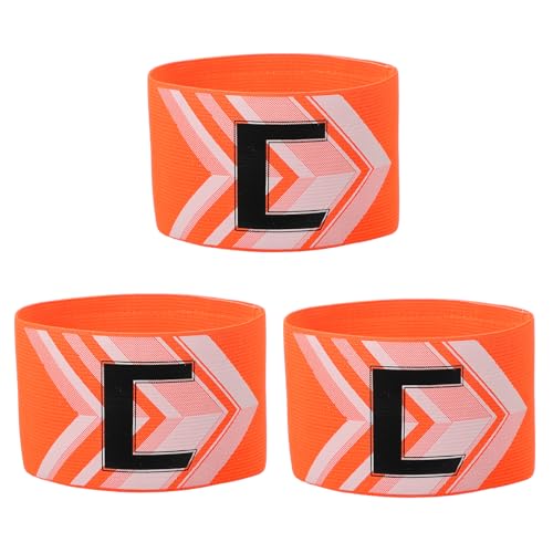 Soccer Captain, Soccer Captain Armbands Elastic Adjustable Leader Armband Team Sport Protective - color: Orange