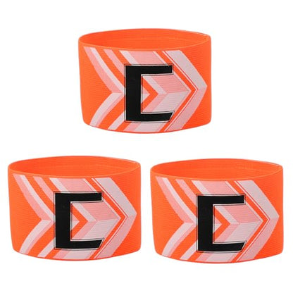 Soccer Captain, Soccer Captain Armbands Elastic Adjustable Leader Armband Team Sport Protective - color: Orange