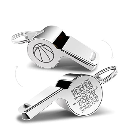 Whistle Basketball Coach Gifts Whistle for Coaches Teachers Whistle Emergency Coach Referee Lifeguard Loud Whistle for Men Women Referees School Sports Coaches Whistle with Lanyard Cheer Coach Gift.