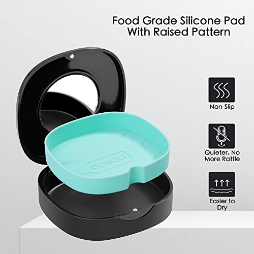 Doboli Retainer Case,Slim Aligner Mouth Guard Case Compatible with Invisalign Black - color: Black