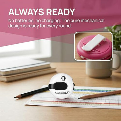 Golf Stroke Counter 1.2 Inch with Touch Reset - color: pink-black