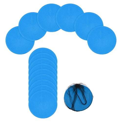 Spot Markers, Poly Spot Marker for Agility Training Floor Dots Non Slip Flat Field Cones for Soccer/Speed Training - color: Blue, size: 10 cm / 3.94 Inch