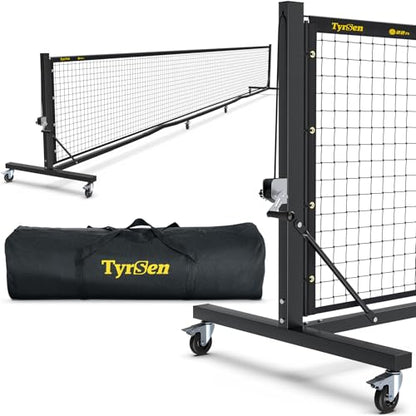 Pro Pickleball Net – Hand Winch Tension System, 22ft Tournament-Grade, Anti-Sag, Locking Wheels, Heavy-Duty Frame, Easy Setup, Portable & Carry Bag Included