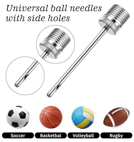 34 Pcs Bicycle Pump Needle, Ball Inflator Needles for Balls with Pump Needles, Universal Inflating Adapters for Bicycles, Sport Balls, Inflatables