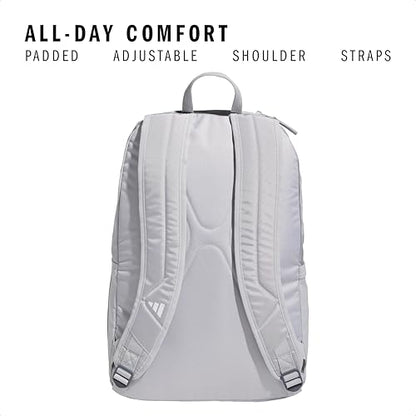 adidas Stadium 4 Soccer Backpack – Team Sports Bag with Ball Pocket, 36L - color: Light Grey