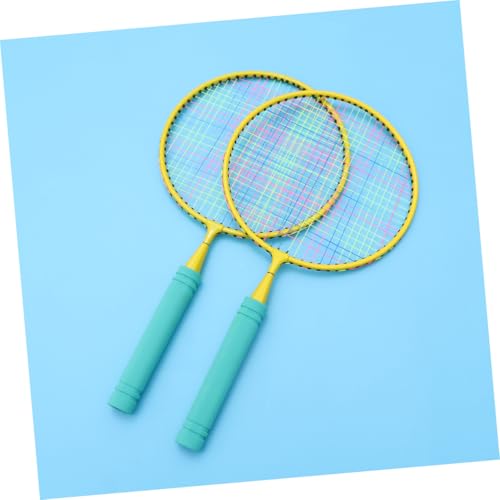 Badminton Racket Lightweight Outdoor Sports for Ages with Shuttlecocks and Tennis Ball Interactive Training Tool in Blue
