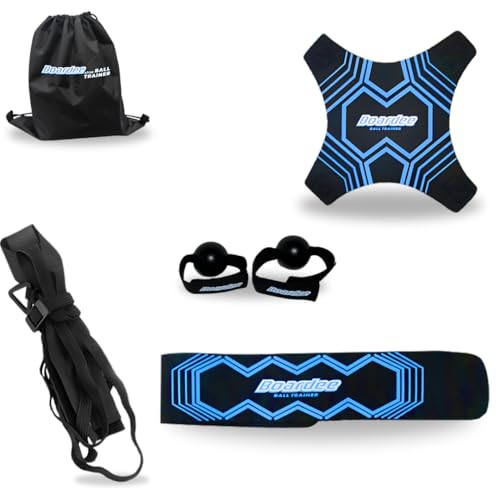 Solo Volleyball Training Equipment Set – Volleyball Rebounder with Waist Belt & Elastic Cord for Spike, Serve & Handset Practice – Includes Hand Setting Straps, Carry Bag & Ball Return