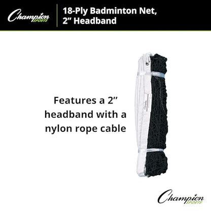 Champion Sports12-Ply Badminton Net - color: Multi, size: 21' X 2.5'