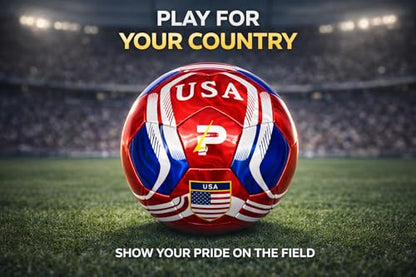 Country Training Soccer Ball: World Edition - size: 2, style: USA - RED