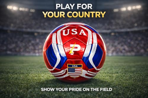 Country Training Soccer Ball: World Edition - size: 2, style: USA - RED