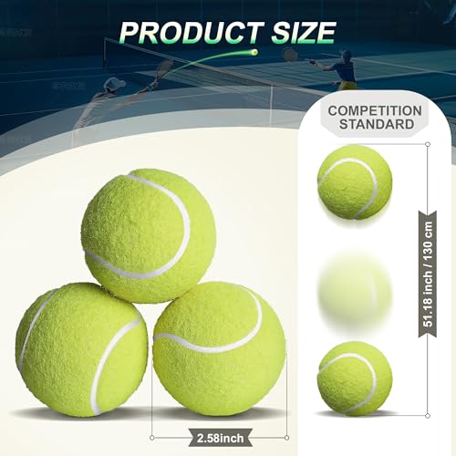 EliteTrace Glow in The Dark Tennis Balls, 3 Pack Training Tennis Balls Practice Balls, Pet Dog Playing Balls, With Rapid Glow Activator and Mesh Bag, Good for Pet Traning and Beginner Training Ball