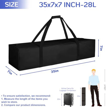 35inch Sports Duffel Travel Bag, 28L Extra Large Duffel Luggage Bag with Upgrade Zipper, Water Resistant & Foldable Equipment Storage Bag for Fishing Tripod Tent Umbrella - size: 35x7x7 inch