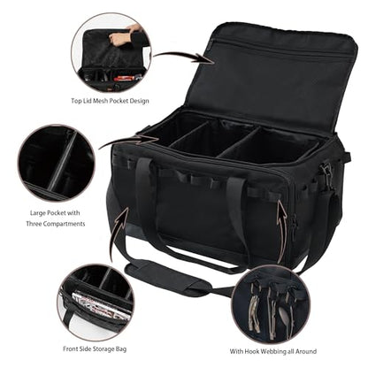 COOZMENT 35L Multi-functional Duffle Bag, Waterproof Shoe & Picnic Camping Organizer, 3 Adjustable Dividers for Travel, Sports, GYM
