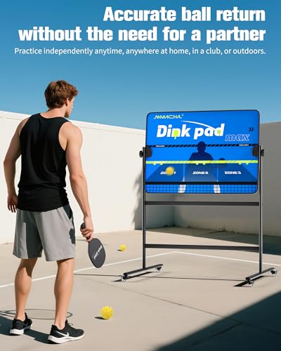 Portable Pickleball Trainer - Solo Practice Rebounder with Adjustable Stand, Perfect for Dink Mastery