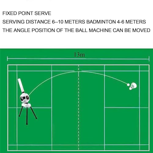 Badminton Serving Machine, Automatic Badminton Launcher, Badminton Trainer Robot with Intelligent Remote Control, for Home Solo Practice and Competition Training,A - size: A