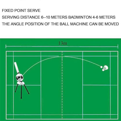 Badminton Serving Machine, Automatic Badminton Launcher, Badminton Trainer Robot with Intelligent Remote Control, for Home Solo Practice and Competition Training,A - size: A