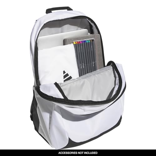 adidas Striker 3 Team Sports Backpack – Daypack for Sports Gym Travel, 36L - color: White/Black