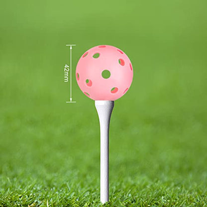 Joyberg Practice Golf Balls 24 Pack, 42mm Plastic Golf Balls, Practice Golf Balls for Backyard, Training Golf Balls for Swing Practice - color: Multicolor