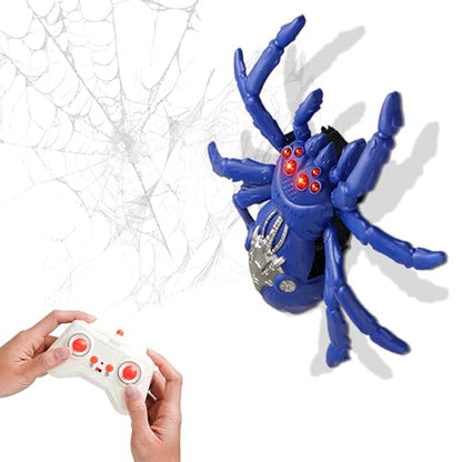 Wall Climbing Remote Control Spider, Rechargeable RC Wall Crawler Tarantula Robot with High Speed & 360° Rotation, Funny Prank Toys Gifts for Boys & Girls Age 3+ (Purple) - style: purple spider