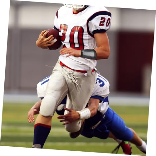 KALLORY Football Wristband Quarterback Sleeve Black Tactical Wrist Sweatband Sports Training Gear Protective Armband for Football Play and Outdoor Use