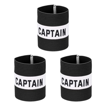Captain Armband Soccer Captain Arm Bands Elastic Adjustable Leader Armbands Team Sport Rugby Player Band - color: Black/White, size: 4.1x3.4 Inch