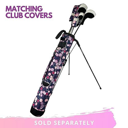 Taboo Fashion Sunday Golf Bags for Women - Lightweight Golf Range Bag with Self Flexing Stand and Shoulder Strap for Driving Range, Par 3 or Executive Course - color: Poppin' Bottles