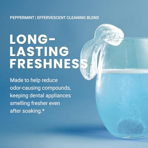 Overnight + Whitening Retainer Cleaner, Remove Stains, Discoloration, and Plaque | 4 Month Supply | Denture Cleanser with Whitening Boost,120 Tablets by M3 Naturals (Pack of 2) - size: Overnight Whitening (120 Count) (Pack of 2)