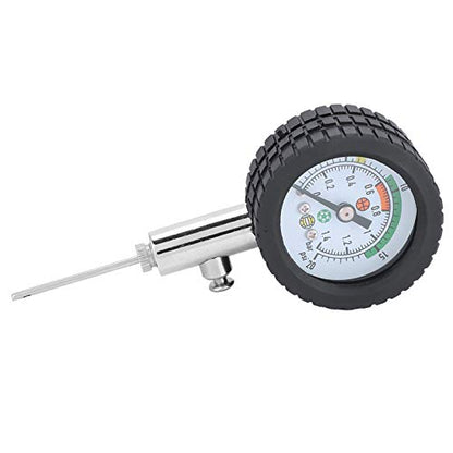 Stainless Steel Air Pressure 95g Easy Read Dial Needle Valve for Football Basketball Volleyball, Accurate Pressure Measurement Tool for Ball Inflation, Lightweight Portable Pump Pr