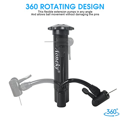 Aoneky Mini Hand Pump for Sports Balls, 5.75 Inch Portable Air Pump with Ball-Safe Needle, 11 PSI Manual Pump for Basketball Soccer Volleyball
