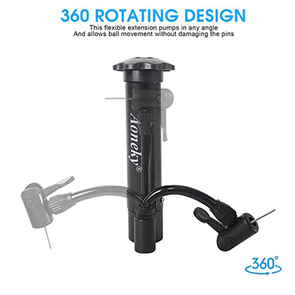 Aoneky Mini Hand Pump for Sports Balls, 5.75 Inch Portable Air Pump with Ball-Safe Needle, 11 PSI Manual Pump for Basketball Soccer Volleyball
