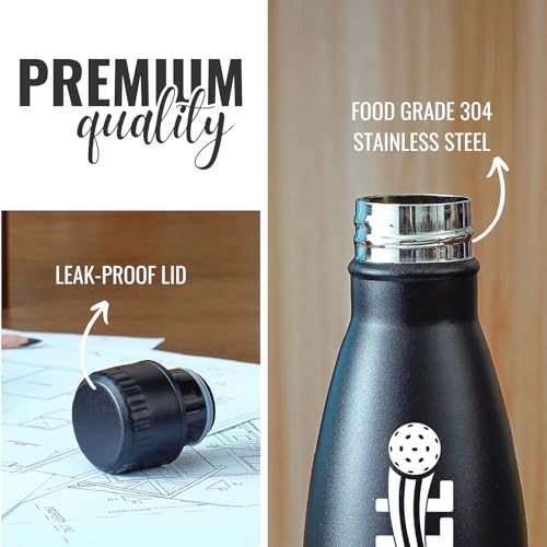 Onebttl Pickleball Gifts for Pickleball Lovers, Pickleball Accessories, 17oz Insulated Stainless Steel Drinking Bottle, Best Gifts for Christmas/Birthday